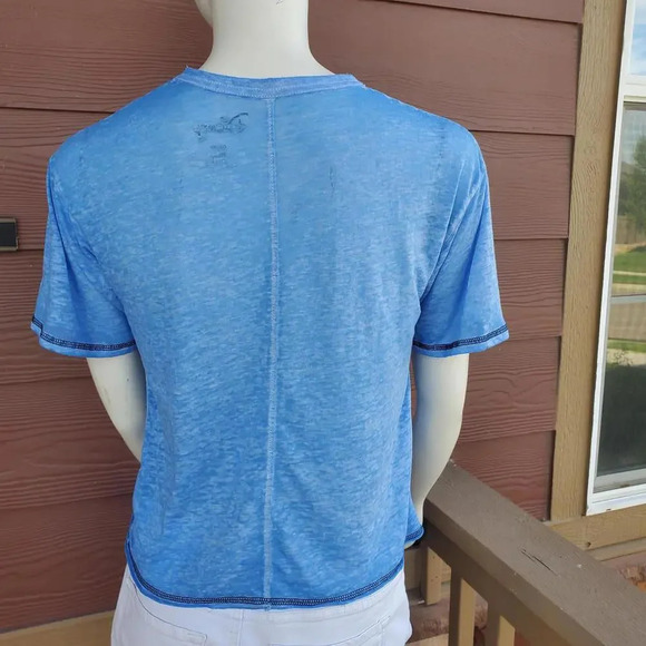 Disney Stitch Just One Of Those Days Tissue Thin Blue Graphic Tee T-Shirt XS - Picture 9 of 16